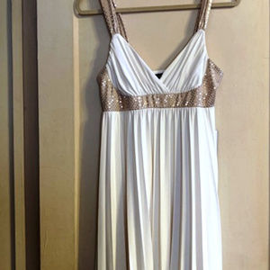 Greek Goddess  White/Gold  Dress